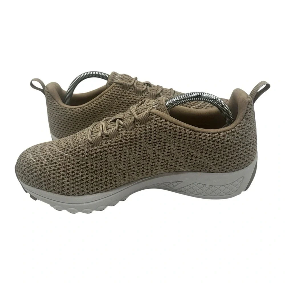 Propet Tour Knit Shoes Womens Sz 10 W(D) WIDE‎ Beige Diabetic Sneakers WAA112M